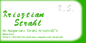 krisztian strahl business card